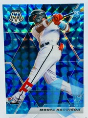 2021 MONTE HARRISON Panini Mosaic Blue Prizm #260 RC Miami Marlins